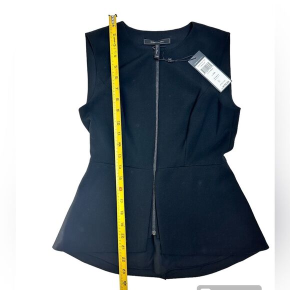 BCBGMaxAzria Abrielle Zip-Front Peplum Top SIZE XXS - Picture 8 of 14